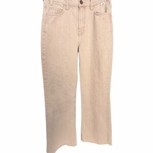 Mavi Women's Victoria Wide Leg High Waist Raw Hem Tan Jeans 27/30